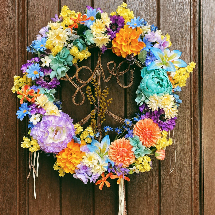 Peace, Love, & Irie Wreath
