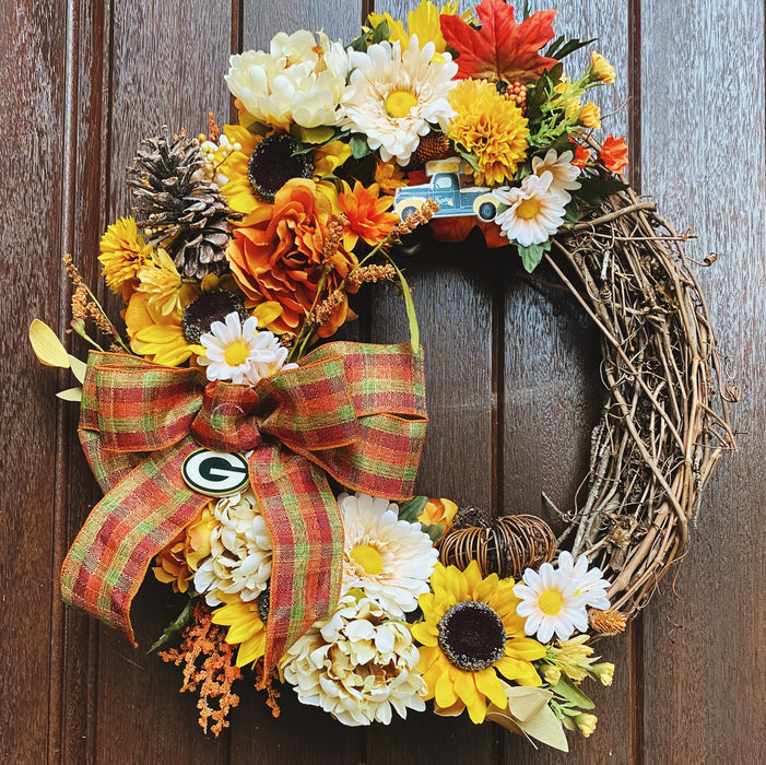 Custom Packers Wreath