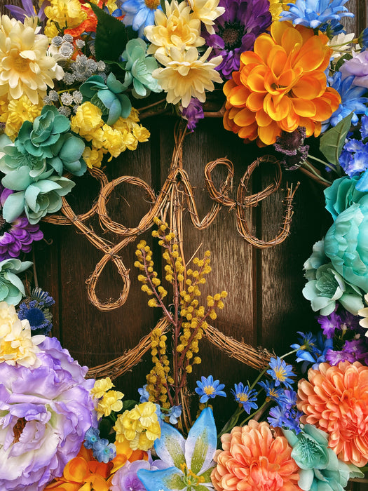 Peace, Love, & Irie Wreath